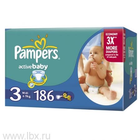   Pampers 4-9  () Active Baby Midi   LBX.RU