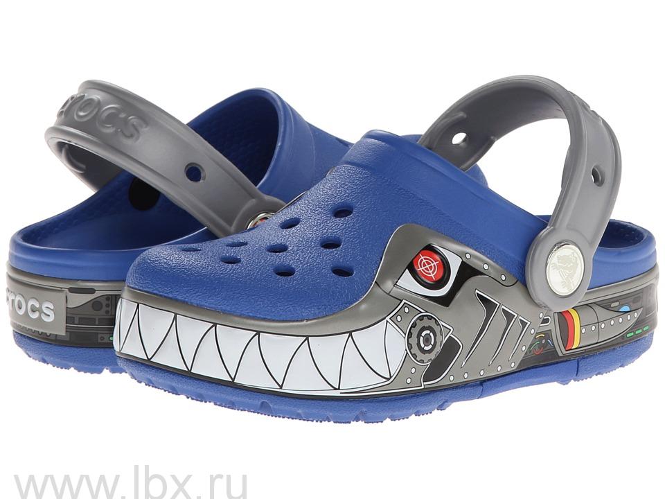   (CrocsLights Robo Shark Clog Sea Blue/Silver)     /, Crocs ()   LBX.RU