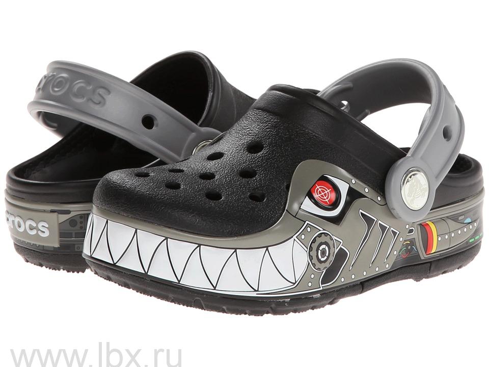   (CrocsLights Robo Shark Clog Black/Silver)     /, Crocs ()   LBX.RU