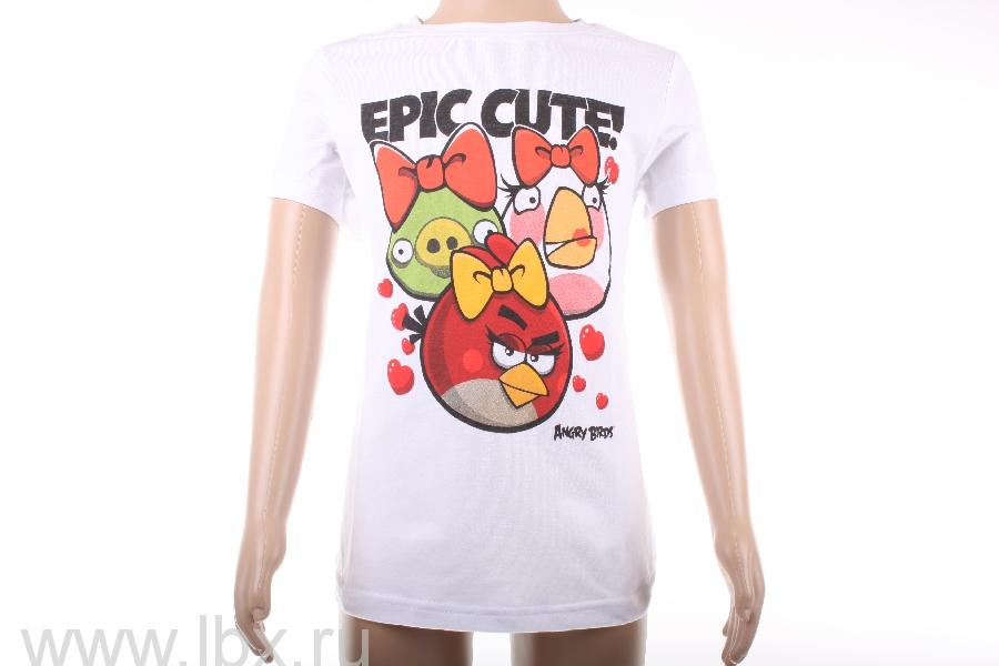 Футболка для девочки `Epic cute`, Angry Birds