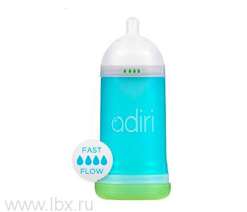 Детская бутылочка Adiri (Адири) NxGen Fast Flow Blue, от 9 мес., 281 мл.