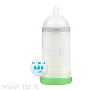 Детская бутылочка Adiri (Адири) NxGen Medium Flow White, 6-9 мес., 281 мл.