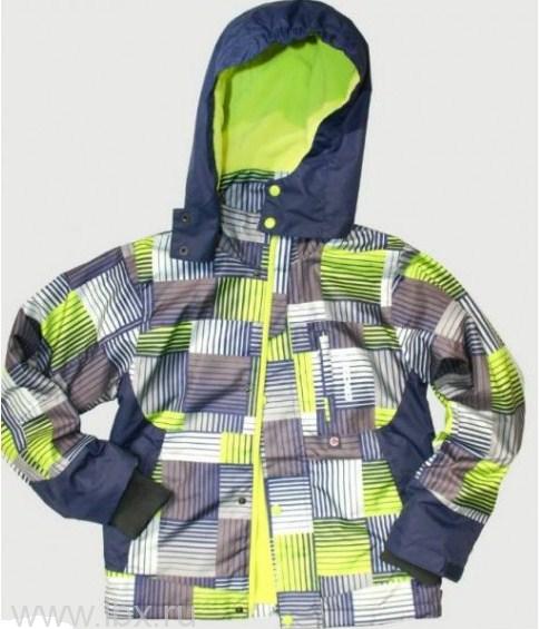 Куртка для мальчика, Crockid (Крокид), светло-серый/салатовый- увеличить фото