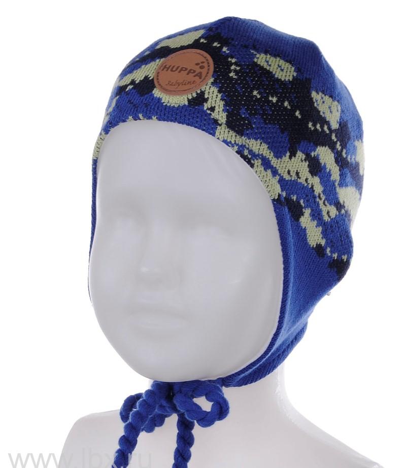 Вязанная шапка для мальчика SILBY синяя, Huppa (Хуппа)
