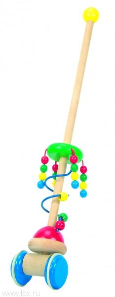Игрушка-каталка `Колесо с жемчугом`, Bino (Бино)